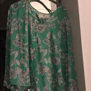 A New Day Floral Blouse NWT Sz L